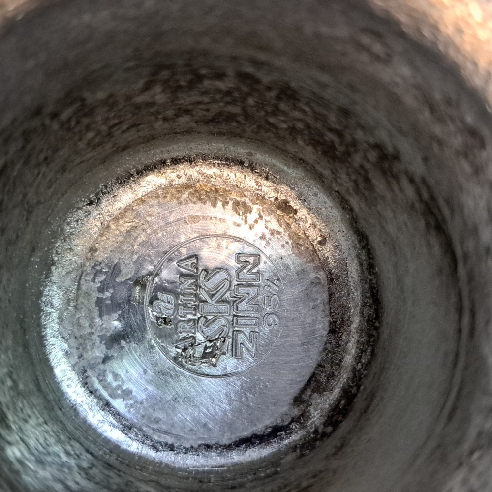 Vintage Artina Sks Zinn Pewter German Candle Holder - Picture 5 of 7